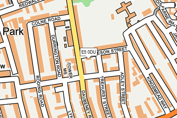 E5 0DU map - OS OpenMap – Local (Ordnance Survey)