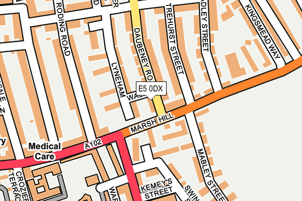 E5 0DX map - OS OpenMap – Local (Ordnance Survey)
