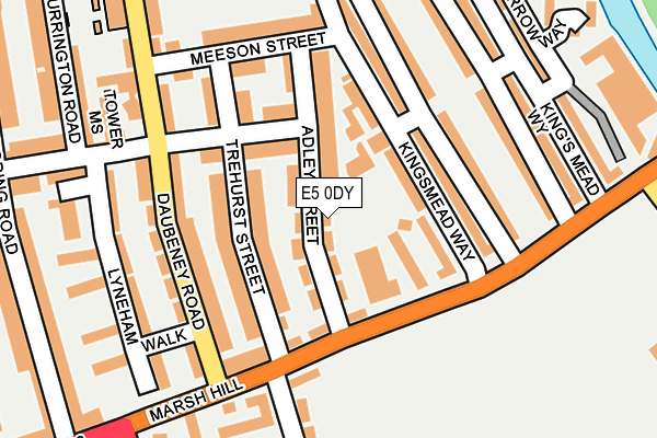 E5 0DY map - OS OpenMap – Local (Ordnance Survey)