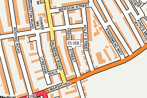 E5 0EB map - OS OpenMap – Local (Ordnance Survey)