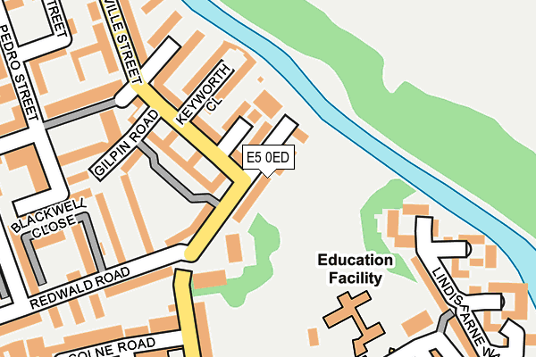 E5 0ED map - OS OpenMap – Local (Ordnance Survey)