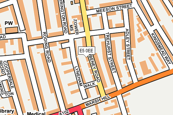 E5 0EE map - OS OpenMap – Local (Ordnance Survey)