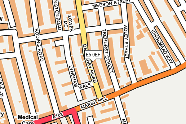 E5 0EF map - OS OpenMap – Local (Ordnance Survey)