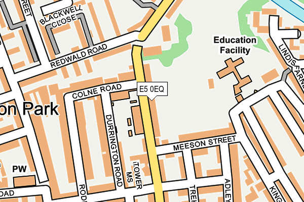 E5 0EQ map - OS OpenMap – Local (Ordnance Survey)