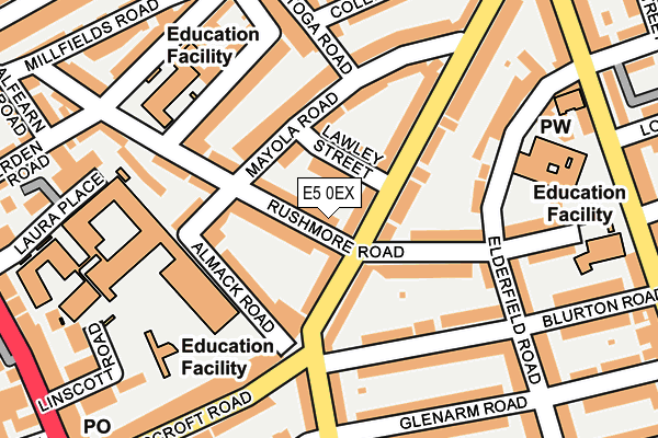 E5 0EX map - OS OpenMap – Local (Ordnance Survey)