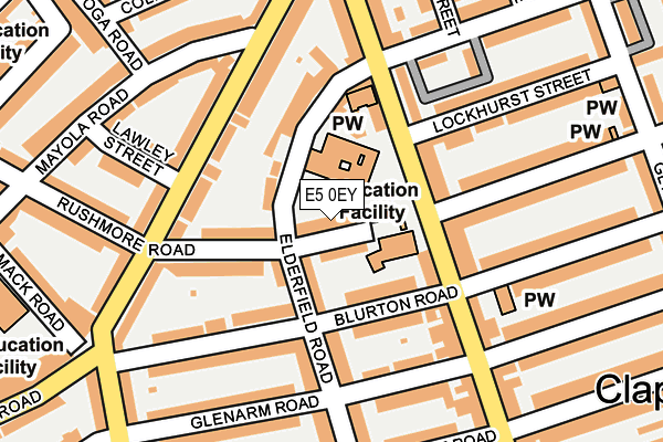 E5 0EY map - OS OpenMap – Local (Ordnance Survey)