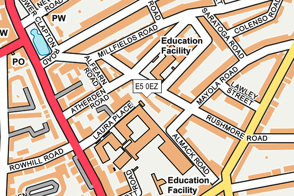 E5 0EZ map - OS OpenMap – Local (Ordnance Survey)