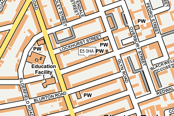 E5 0HA map - OS OpenMap – Local (Ordnance Survey)