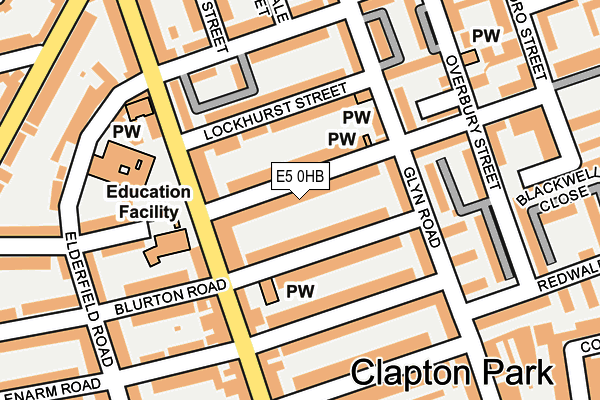 E5 0HB map - OS OpenMap – Local (Ordnance Survey)