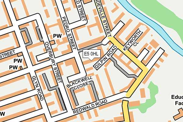 E5 0HL map - OS OpenMap – Local (Ordnance Survey)