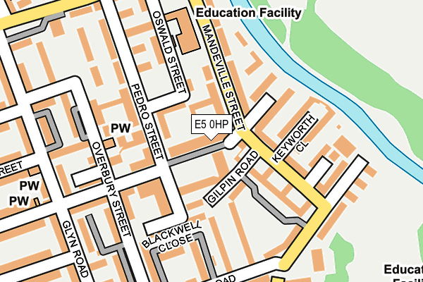 E5 0HP map - OS OpenMap – Local (Ordnance Survey)