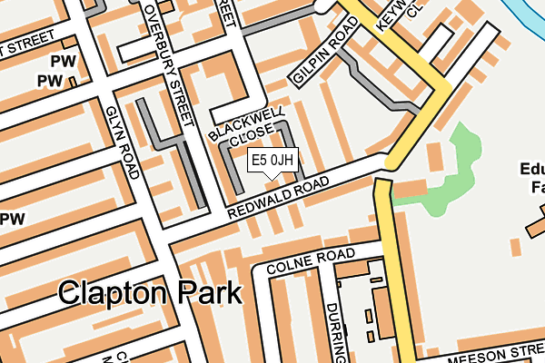 E5 0JH map - OS OpenMap – Local (Ordnance Survey)