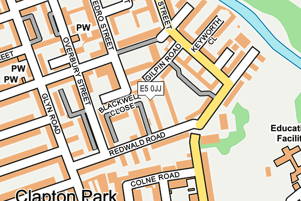 E5 0JJ map - OS OpenMap – Local (Ordnance Survey)