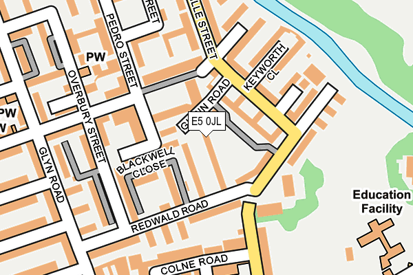 E5 0JL map - OS OpenMap – Local (Ordnance Survey)