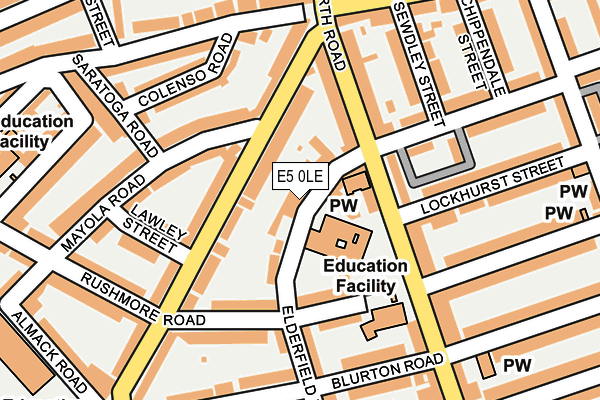 E5 0LE map - OS OpenMap – Local (Ordnance Survey)