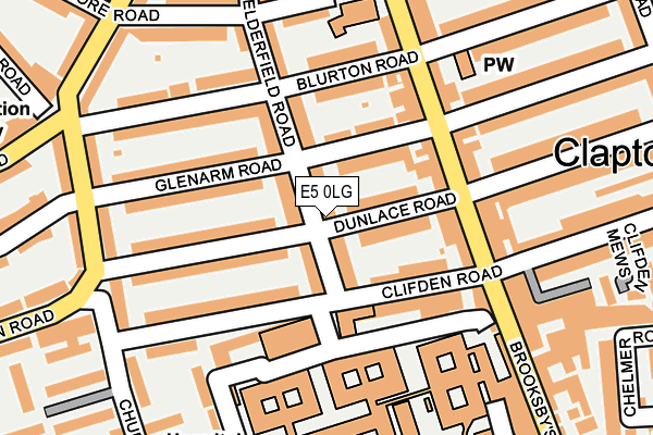 E5 0LG map - OS OpenMap – Local (Ordnance Survey)