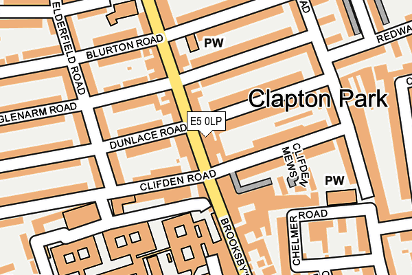 E5 0LP map - OS OpenMap – Local (Ordnance Survey)