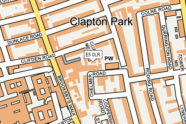 E5 0LR map - OS OpenMap – Local (Ordnance Survey)