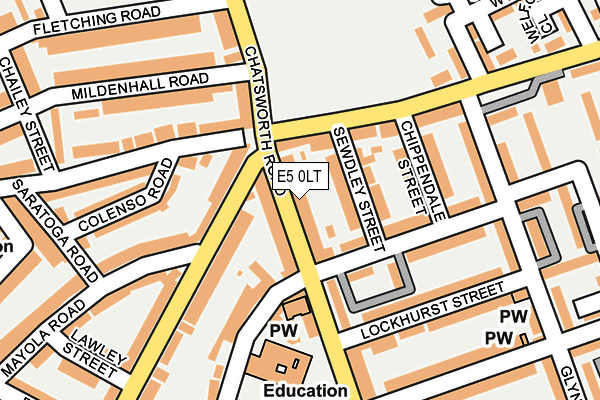 E5 0LT map - OS OpenMap – Local (Ordnance Survey)