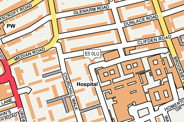 E5 0LU map - OS OpenMap – Local (Ordnance Survey)