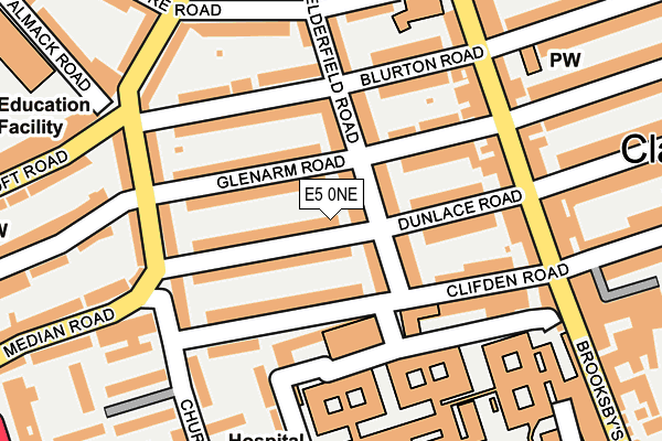 E5 0NE map - OS OpenMap – Local (Ordnance Survey)