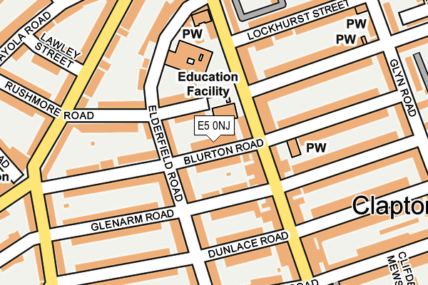 E5 0NJ map - OS OpenMap – Local (Ordnance Survey)