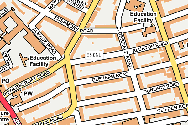 E5 0NL map - OS OpenMap – Local (Ordnance Survey)