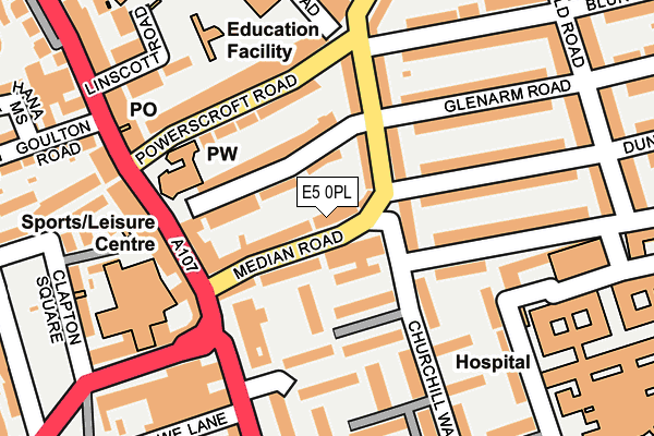 E5 0PL map - OS OpenMap – Local (Ordnance Survey)