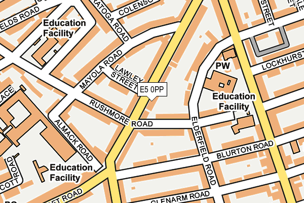 E5 0PP map - OS OpenMap – Local (Ordnance Survey)