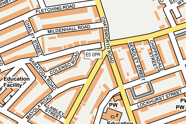 E5 0PR map - OS OpenMap – Local (Ordnance Survey)