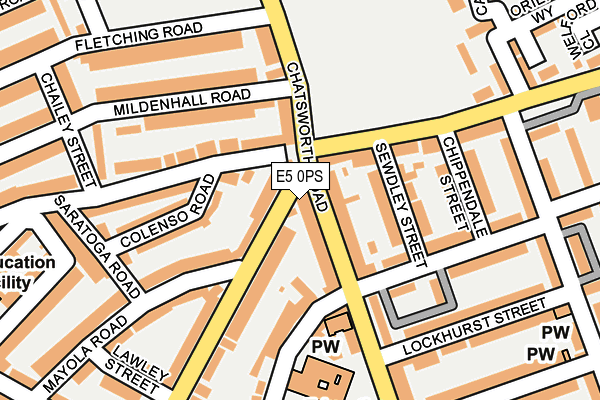E5 0PS map - OS OpenMap – Local (Ordnance Survey)