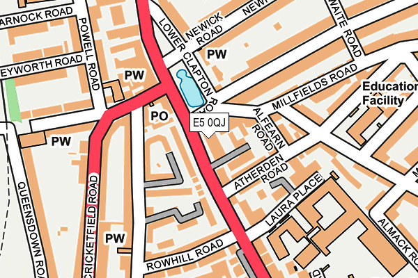 E5 0QJ map - OS OpenMap – Local (Ordnance Survey)