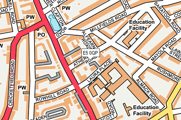 E5 0QP map - OS OpenMap – Local (Ordnance Survey)