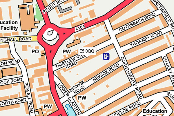 E5 0QQ map - OS OpenMap – Local (Ordnance Survey)