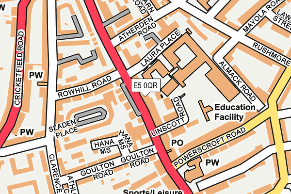 E5 0QR map - OS OpenMap – Local (Ordnance Survey)