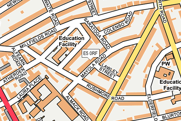 E5 0RF map - OS OpenMap – Local (Ordnance Survey)