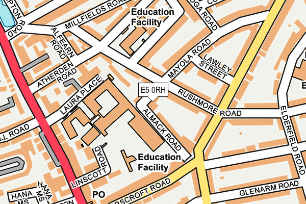 E5 0RH map - OS OpenMap – Local (Ordnance Survey)