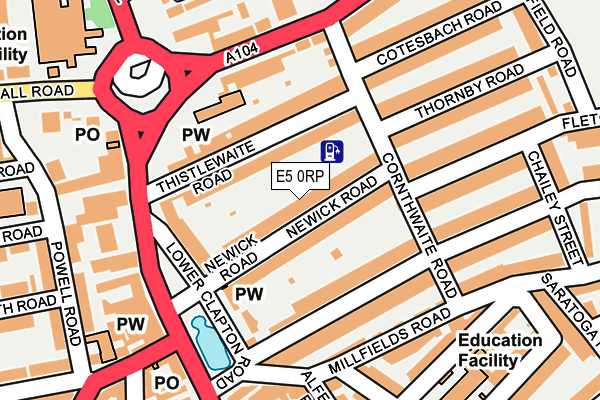 E5 0RP map - OS OpenMap – Local (Ordnance Survey)