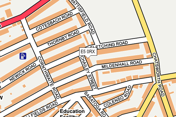 E5 0RX map - OS OpenMap – Local (Ordnance Survey)