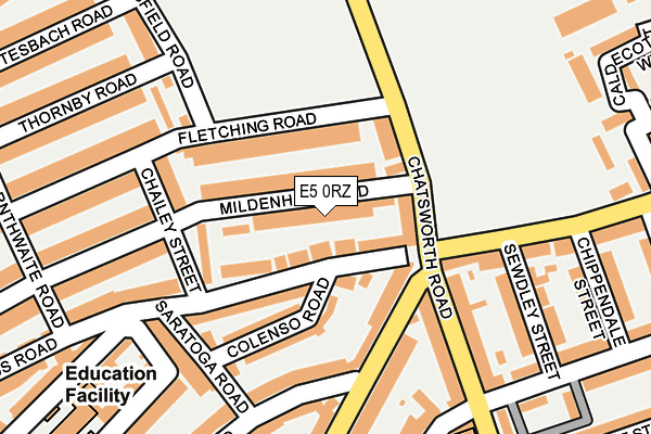 E5 0RZ map - OS OpenMap – Local (Ordnance Survey)