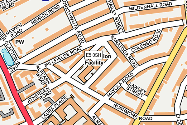 E5 0SH map - OS OpenMap – Local (Ordnance Survey)