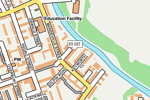 E5 0ST map - OS OpenMap – Local (Ordnance Survey)