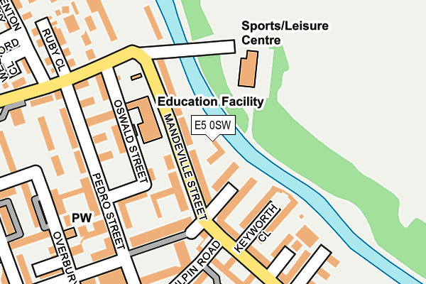 E5 0SW map - OS OpenMap – Local (Ordnance Survey)