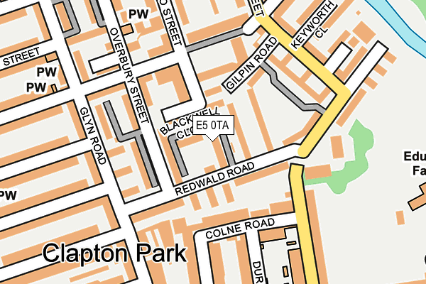 E5 0TA map - OS OpenMap – Local (Ordnance Survey)