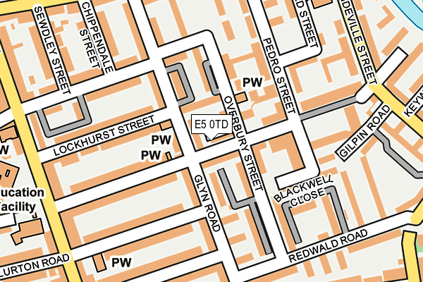 E5 0TD map - OS OpenMap – Local (Ordnance Survey)