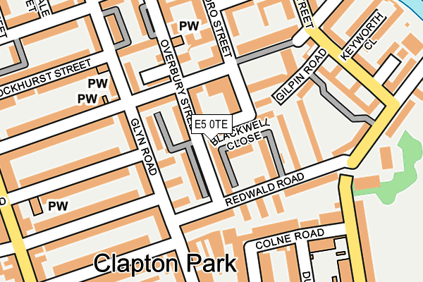 E5 0TE map - OS OpenMap – Local (Ordnance Survey)