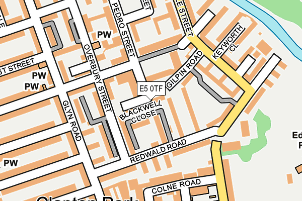 E5 0TF map - OS OpenMap – Local (Ordnance Survey)