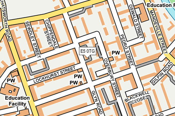 E5 0TG map - OS OpenMap – Local (Ordnance Survey)