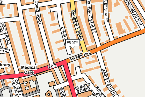 E5 0TY map - OS OpenMap – Local (Ordnance Survey)