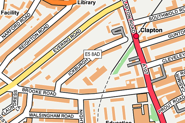 E5 8AD map - OS OpenMap – Local (Ordnance Survey)
